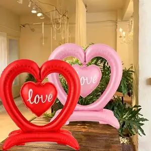 Standing Heart-Shaped Balloon with Love Letter, Durable Aluminum Foil Party Decoration, Reusable for Birthdays, Weddings, Valentine's Day, Heart Shaped Balloons