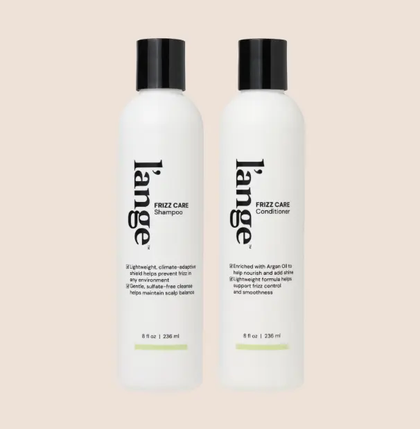L'ANGE HAIR - Frizz Care Shampoo and Conditioner Set - Sulfate-Free Haircare Cleanser & Moisturizer with Keratin, Argan Oil, Hyaluronic Acid for Gentle Hydrating Frizz Control, Lightweight, Anti-Frizz