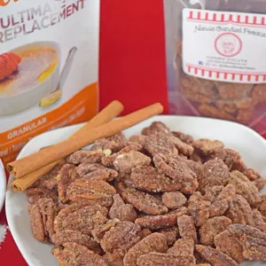 Nana's Sugar Free Keto Friendly Original Cinnamon Sugar Candied Pecans Perfectly Slow Roasted Gluten Free Dairy Free Low Carb Snack