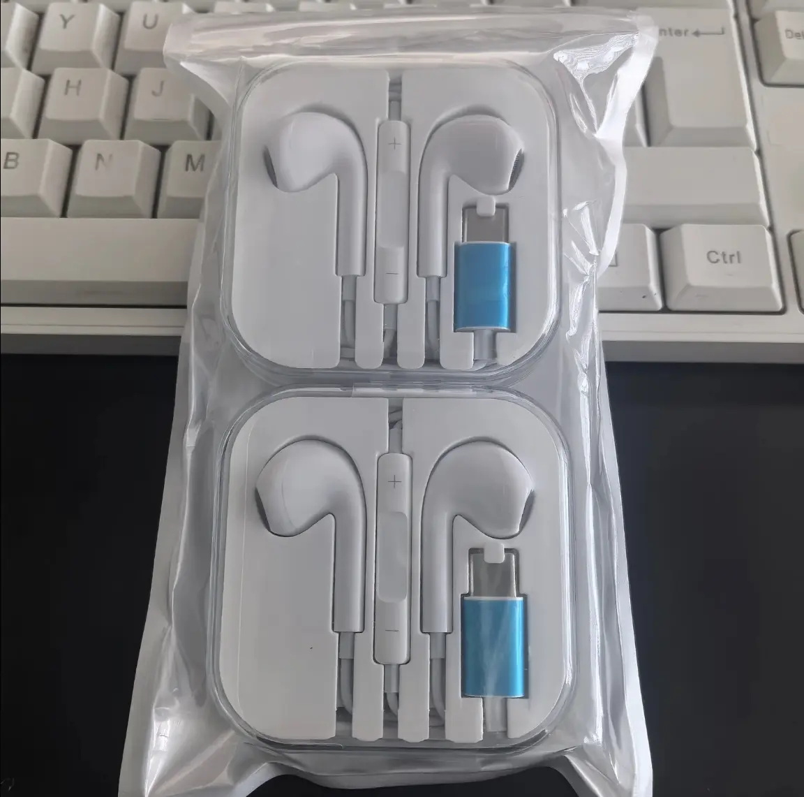 2-Pack USB-C Wired In-Ear Earbuds, Built-in Mic & Remote, Headphones for Calls Music, Compatible with iPhone 15/16/17 & Android Phones