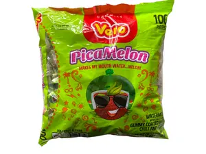 Vero PicaMelon Watermelon Flavored Goma Coated with Chili and Sugar (100 pieces)