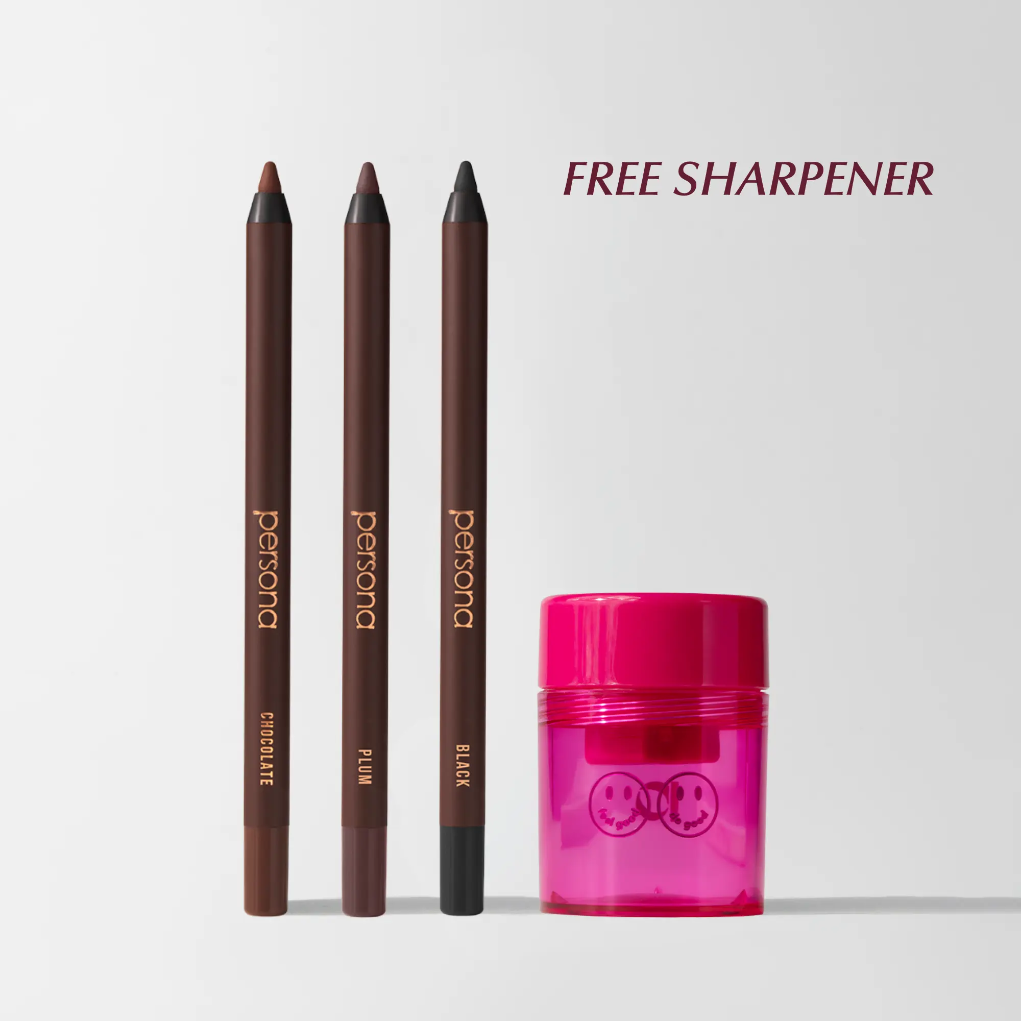 Persona 24HR Waterproof Eyeliner Trio Bundle with Free Sharpener