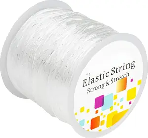 1mm Elastic String for Bracelets, Clear Elastic String Elastic Cord for  Making,   String for Bracelets, Necklaces, Beading and Crafts 100m/roll