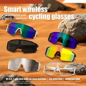 2025 new anti-wind and sand AI glasses, GQ-pr01 smart Bluetooth headset glasses anti-ultraviolet men's sunglasses girls sunglasses colorful listening to music, calling, voice assistant cycling outdoor father's day gift Wearable smart glasses