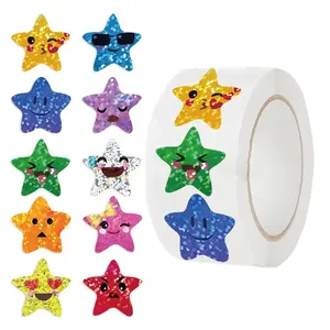 Colorful Cartoon Sticker Adhesive Stickers Cute Animal Stickers Capybara Smiling Star Animal Butterfly Dinosaur Gift Stickers Crafts 500 Sheets Per Roll