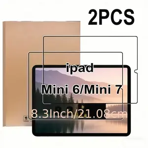 2-Pack iPad Mini 6/7 8.3 Inch Tempered Glass Film, HD Clarity, Easy Installation Tool Included, Perfect Fit for iPad Mini