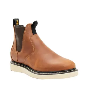 Hawx Men's Crazy Horse Wedge Chelsea Work Boot Soft Toe - Bhx00rpw80