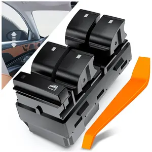 Nilight Power Master Window Switch, Replacement Button Switch for 2007-2013 Chevy Silverado 1500/2500HD/3500HD, GMC Sierra/Yukon & 2009-2016 Chevy Traverse, Truck Car Visor Clip & Dashboard Interior Accessory