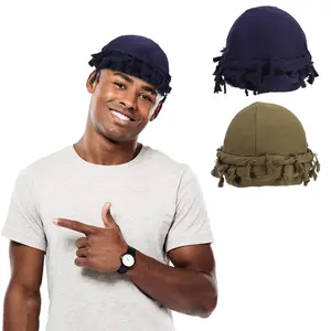 2Pcs/Set Turban for Men,Vintage Twist Head Wraps Du-rag,Satin Lined Halo Turban for Women,Modal and Satin Scarf Tie,Christmas Party Gifts,Hand Tools Kits