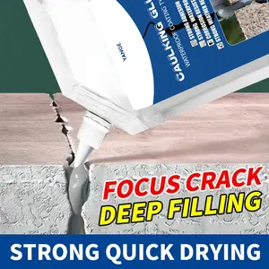 Cracks Concrete Caulking Adhesive, Quick Dry Adhesive, Concrete Sealant Waterproof Repair Agent Crack Filler, penetrates deep into cracks, bonds thoroughly, highly elastic, crack-resistant, cold-resistant, durable, comes with application tools