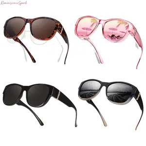 Women's Polarized Fit Over Sunglasses (2/4-Pack) - TR90 Lightweight Frame, UV400 Anti-Glare Protection, Worn Over Prescription Glasses, Trendy Durable Shades for Driving, Outdoor Activities | Sunglasses for Women, Womens Sunglasses