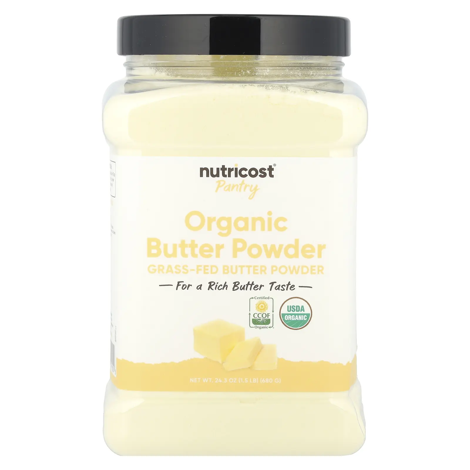 Nutricost Pantry, Organic Butter Powder, 24.3 oz (680 g) Nutricost Pantry, Organic Butter Powder, 24.3 oz (680 g)