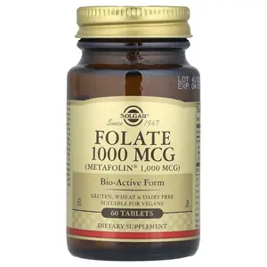 Solgar Folate, 1,000 mcg, 60 Tablets Solgar Folate, 1,000 mcg, 60 Tablets