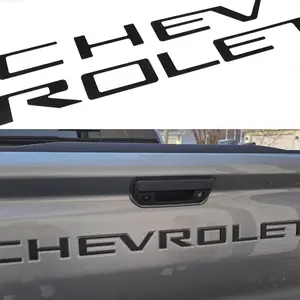 Tailgate Insert Letters Compatible with 2019-2026 Chevy SILVERADO 3D Emblems Badge with Strong Adhesive Matte Black