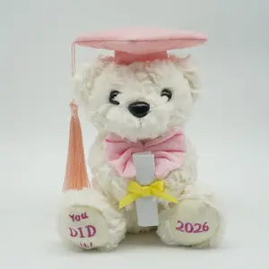 Personalized Plush Graduation Bear for Preschoolers, Soft Huggable Memorial Gift, Perfect for Milestone Celebrations, Huggable Stuffed Animal, Snuggle Bear