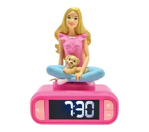 Lexibook 3D Barbie Digital Alarm Clock with Light & Sounds