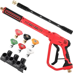Washer  with 16" Replacement Extension Wand, 6 Nozzle Tips with Nozzle Holder, High Power Washer Spray  with M22 Fitting, 1/4" Quick Connect for  Cannon  Wash, 5000 PSI