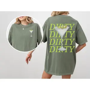 Dirty Martini Shirt Martini Lover Crewneck Tini Time Shirt Signature Cocktail Shirt Bachelorette Party Shirt Cocktail Full Color