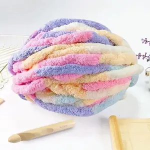 Random Color Thick Crochet Yarn, 250g Soft Handmade Knitting Yarn, DIY Crochet Supplies for Scarf, Hat, Sweater, Blanket and Crochet Projects, Home Decor, Chenille Yarn, Bulk Yarn, Crocheting Supplies