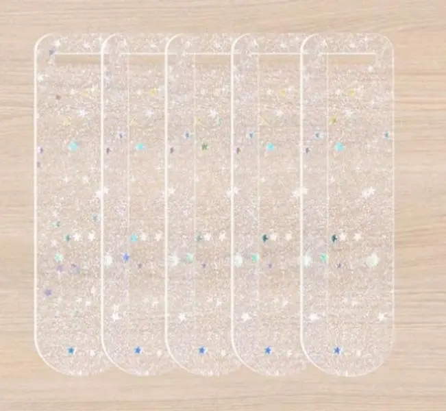 Clear Acrylic Bookmarks 5PK
