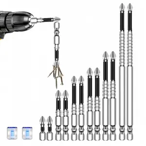 Impact Drill Bit Set, High Speed Steel Impact Drill Bit Set, High Hardness Impact Drill Bit Set for Woodworking, Power Tool Accessories, Screwdriver Drill Bits