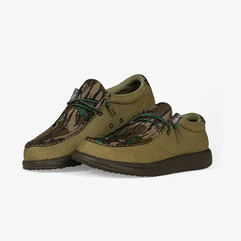 Male Mossy Oak Greenleaf Hiking Style Shoes - Light, Comfortable, Flexible Laced Mesh Outdoor Shoes for Camping