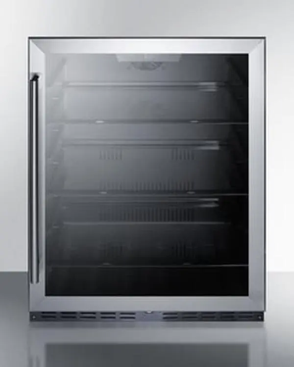 Summit Appliance AL57G 24 in. Freestanding Counter Depth Compact Refrigerator, Black, 105 lbs, 115 V AC/60 Hz, 270.0kWh/year, 32.0" H x 23.63" W x 22.63" D, 36 to 43 DegreesF