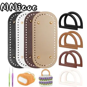 14pcs Bag Bases for Crochet with D Shape Purse Handles for Bag Making, 2 Crochet Hooks,Sturdy Bottom, Compatible for Bag Crafts, Wallet Making for DIY Creators,  ﻿ gift mom