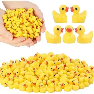 100Pcs Mini Resin Ducks doll figurines diy ornaments micro landscape desktop ornaments Resin Animal Sculptures