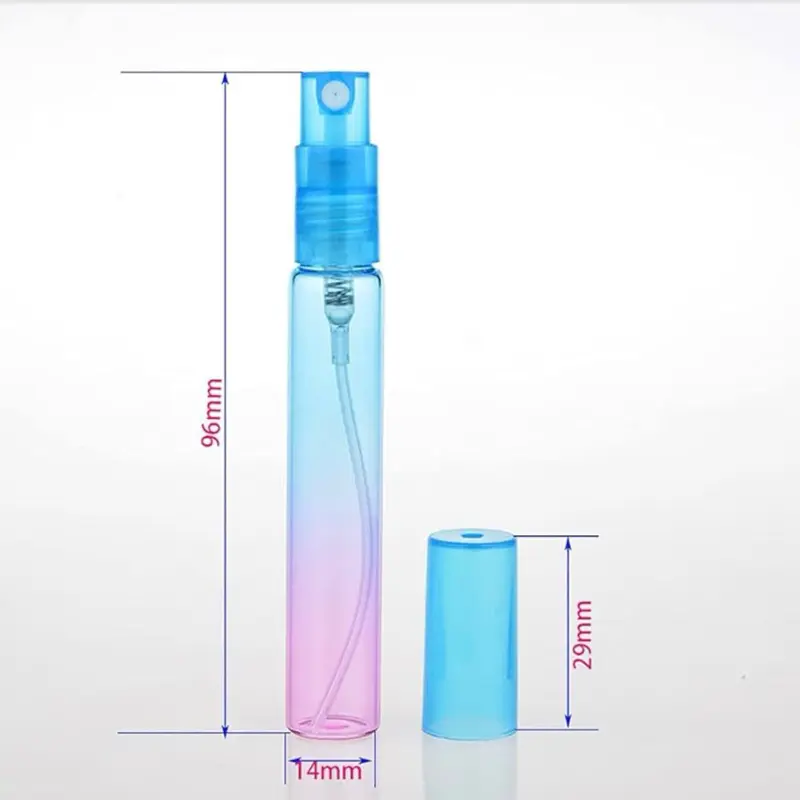 Unisex Mini Perfume Spray Bottles ( PICK A SCENT ) Colorful Glass Bottles Refillable Empty Fine Mist Sprayer Bottles Refillable Container Perfume  Ombre Colors (8ml) 96mm