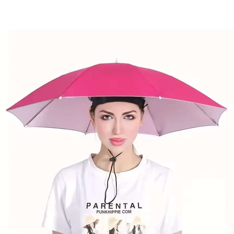 65cm Sunshade Hat Umbrella for Tea Picking and Advertising, UV Protection Cap with Wide Brim, Perfect for Outdoor Events, Portable Folding Umbrella, Portable Foldable Umbrella, Lightweight Umbrella