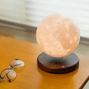 360° Rotating Magnetic Levitation Moon Lamp Floating Moon Light LED Night Light for Home & Office Decoration，gift