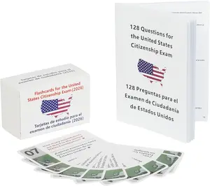 2026 U.S. Citizenship Test Flash Cards – 128 Bilingual Questions & Answers (English/Spanish), USCIS Civics Test Study Guide, Naturalization Exam Prep Cards, Educational Flash Cards for College & School, Pass Faster, Civics Review for U.S. Citizenship