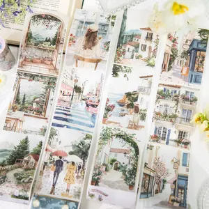 1 Roll Washi Tape, Decorative Greenery Adventure Series, High-Quality Paper Material, Ideal for Scrapbooking & Decorating, Art Stickers