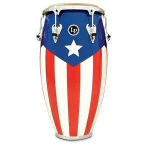 Latin Percussion Matador Puerto Rican Flag Conga, 11-3/4 Inch (M752S-PR)