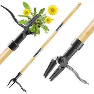 Handheld Claw Weeder with Solid Wood Handle & Steel Claws for Easy Root Removal Gardening puller Tool for Lawn and Garden Care Ideal for Gardening