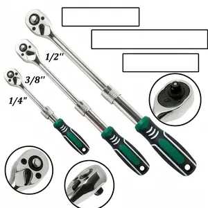 72-Tooth Extendable Adjustable Ratchet Wrench – Durable Alloy, Multi-Size Quick-Socket, Ergonomic for Auto Repair & DIY