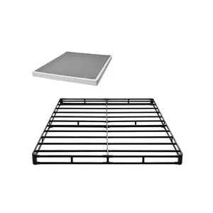 Summervibes VEVOR Queen Size Box Spring Bed Foundation - Heavy-Duty Steel Frame, Washable Cloth Cover, 4 in Height, 3500 lbs Max Weight Capacity, Easy Assembly, 79.1L x 59.4W x 4H in Dimensions