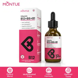 【Montue】 Vitamin B12 B6 B1 Liquid Drops, 5000mcg Methylcobalamin with B-Complex, Fast Absorbing Sublingual Drops for Energy Support, Heart Wellness, Digestive Balance & Mood, Non-GMO Gluten Free Vegan, 2 FL OZ #TikTokFlashSale #tiktokshopmemorialday
