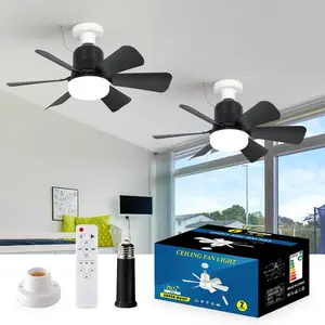20.5 Inch Ceiling Fan Light, LED Fan Light with Remote Control, DC Motor Fan Light with Memory Function, Home Decor Light, LED Lighting Fan, Suitable for Bedroom, Garage, Small Room, Kitchen, Toilet