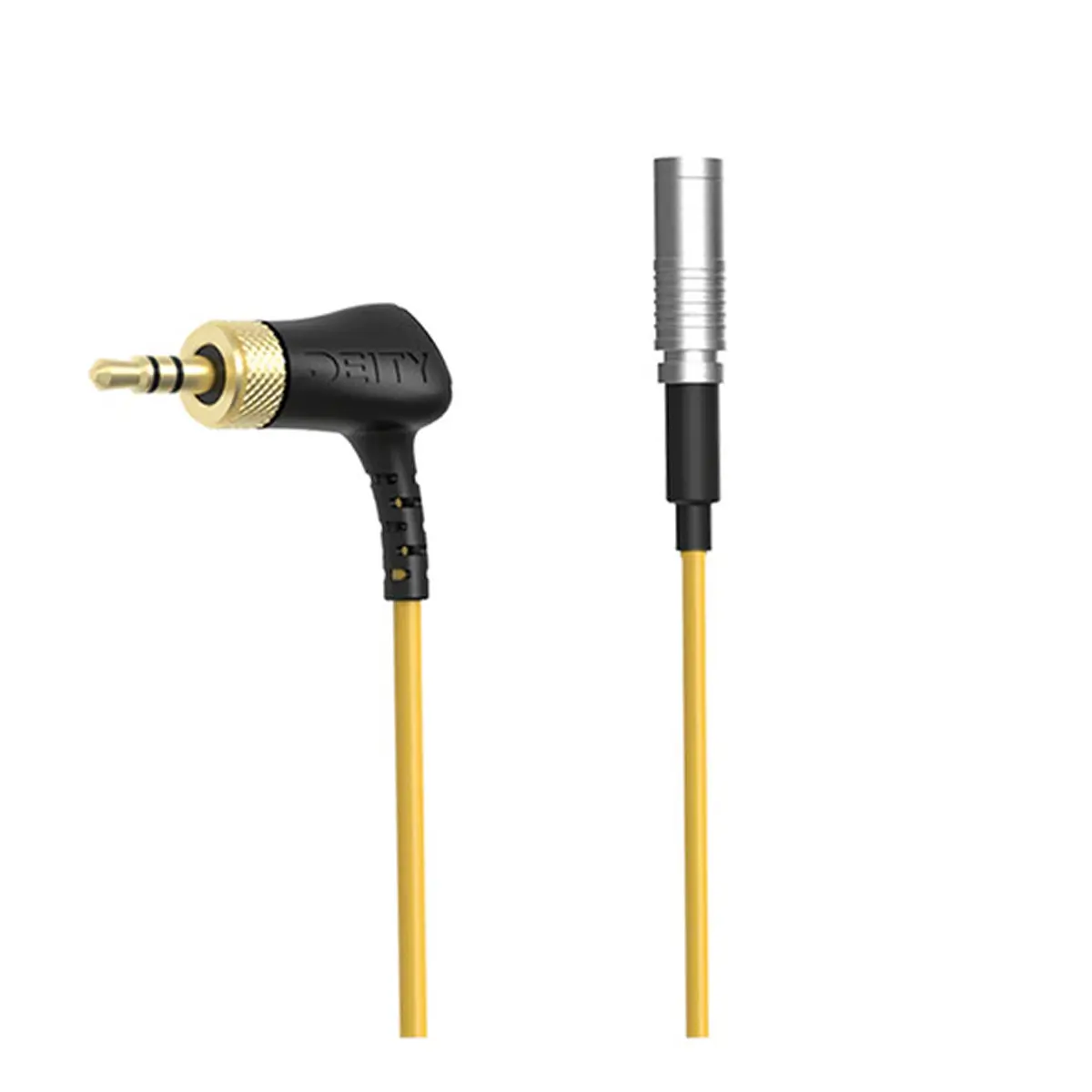 Deity Microphones C19 Right-Angle Locking 3.5mm TRS to Straight Extra-Long Din1.0/2.3 Timecode Cable for Canon R5 C Camera