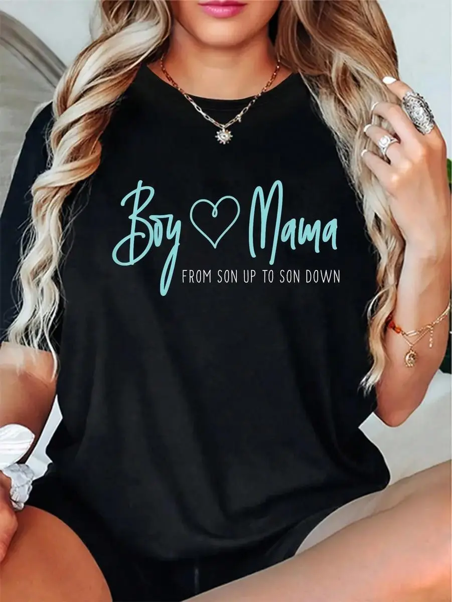 Cotton Boy Mama From Son Up To Son Down - Mother Mom T-Shirt