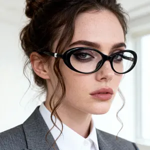 Retro Oval Glasses Cat Eye Classic Design for Men and Women Tortoiseshell Frame