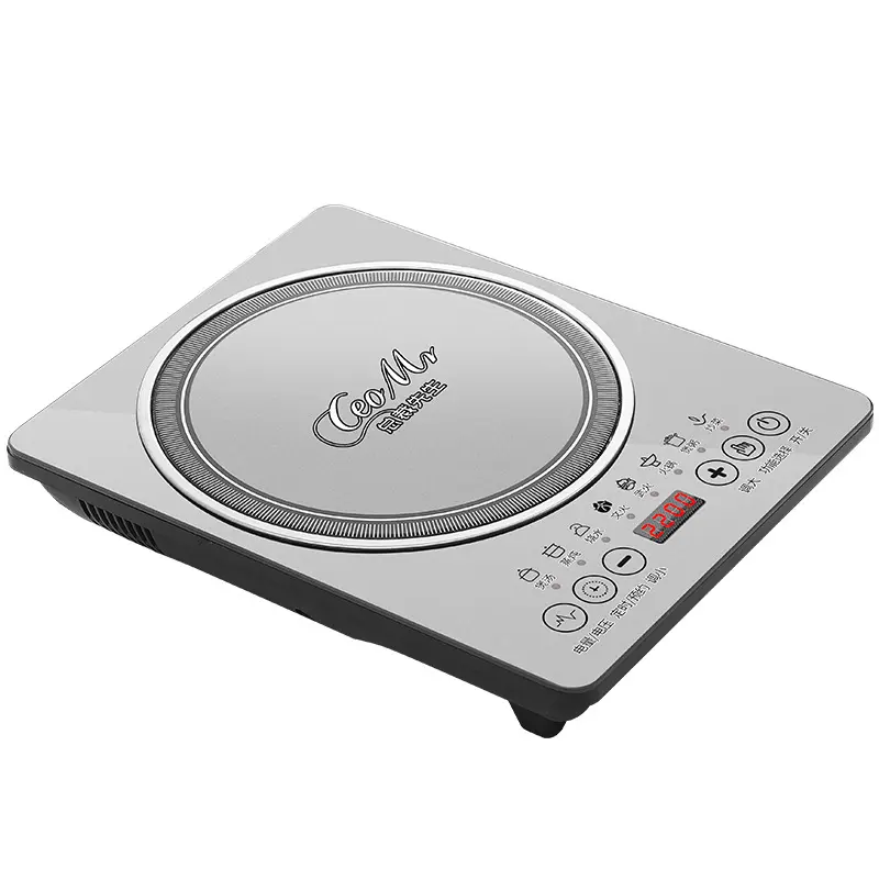 Intelligent Touch Control Induction Cooker - High-Power Multifunctional Energy-Efficient Household Black Crystal Cooktop with Multi-Cook Mode, Heat Resistant, 35x28x7cm Compact Portable Small-Space Fit for Home Cooking