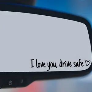 Drive safe and focused English text car stickers car decoration rearview mirror fashion stickers creative vinyl stickers Vinly decals home decoration, spring decorations, Rama decorative stickers gifts birthday graduation ideal gifts Sticker For Cars