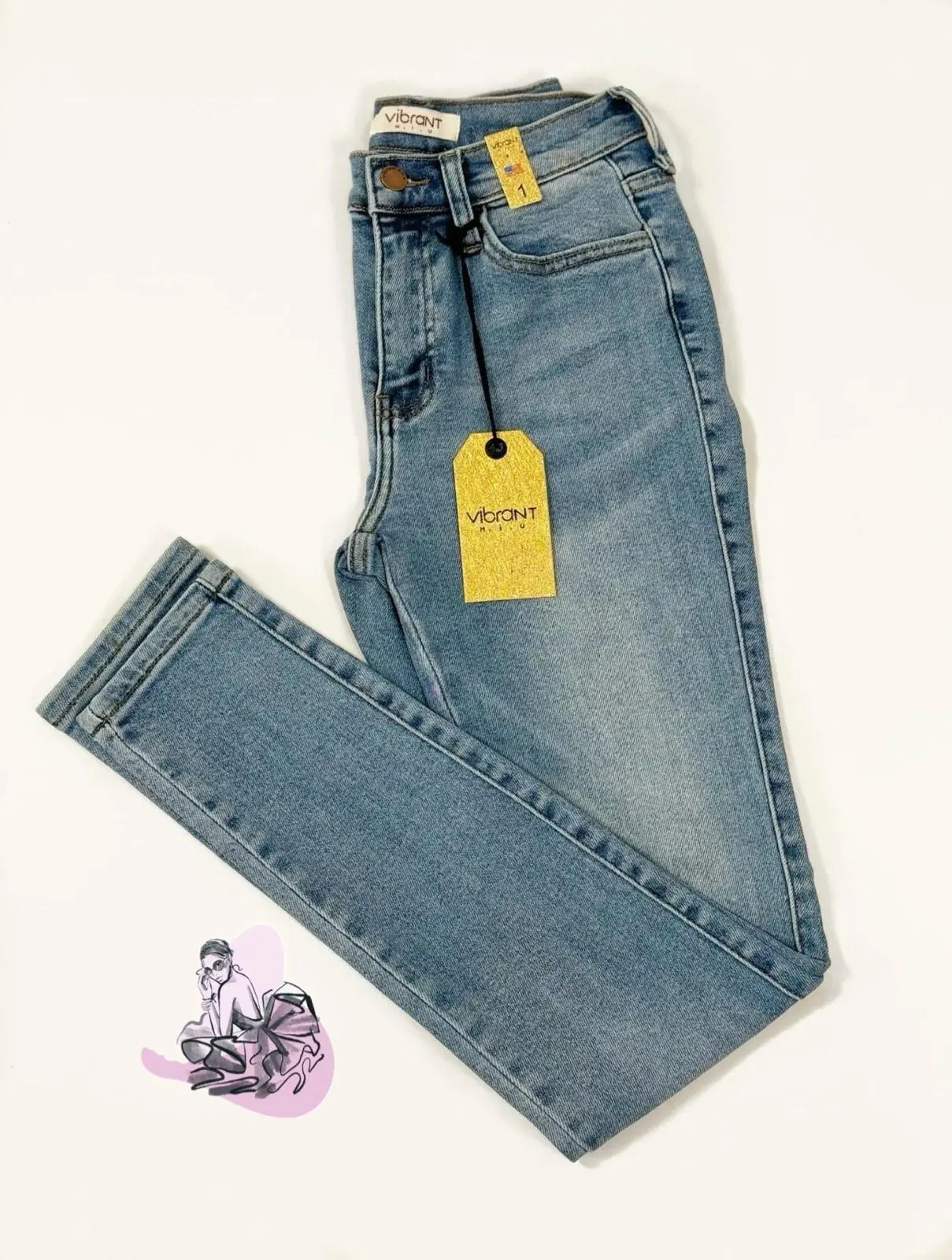 Vibrant Tono Vitange Jeans tiro alto súper strech Vibrant Tono Vitange Jeans tiro alto súper strech