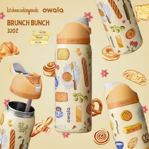 [Hot Deal] Owala Brunch Brunch 32oz Freesip Stainless Steel Water Bottle With 24-hour cold, Daily Use For Work Or School, Gift For Her