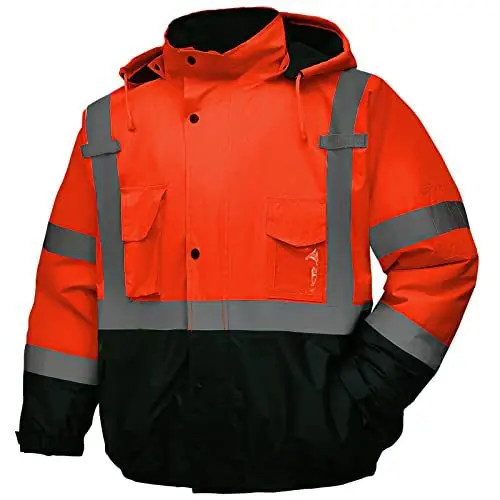 Orange jacket with detachable inner line