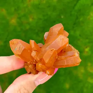 Tangerine Quartz Cluster from Corinto, Minas Gerais