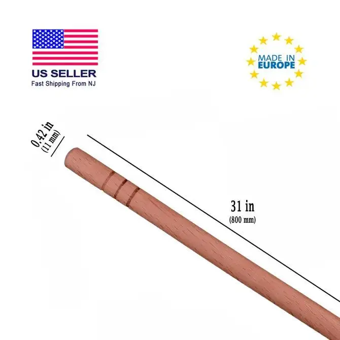 Classic Solid Wood Phyllo Dough Roller - Hardwood Rolling Pin for Home Baking, Multi-Size Baking Utensil